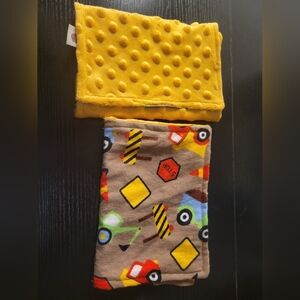 Handmade Construction Vehicle Burp Cloths (2)